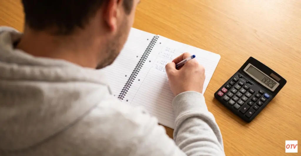 Homme qui calcule le prix d'une formation VTC avec le CPF.